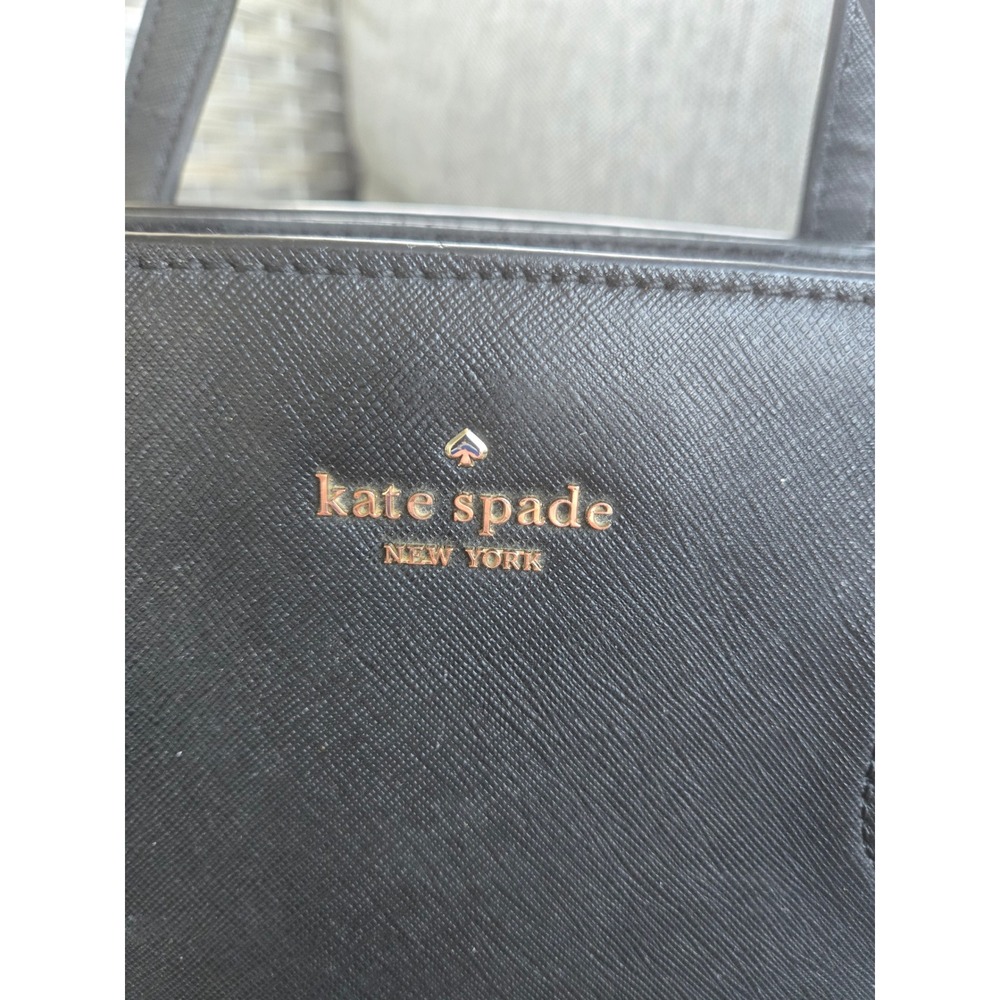 Kate Spade Quiet Luxury Black Structured Satchel Crossbody Top Handle Bag - Picture 14 of 14